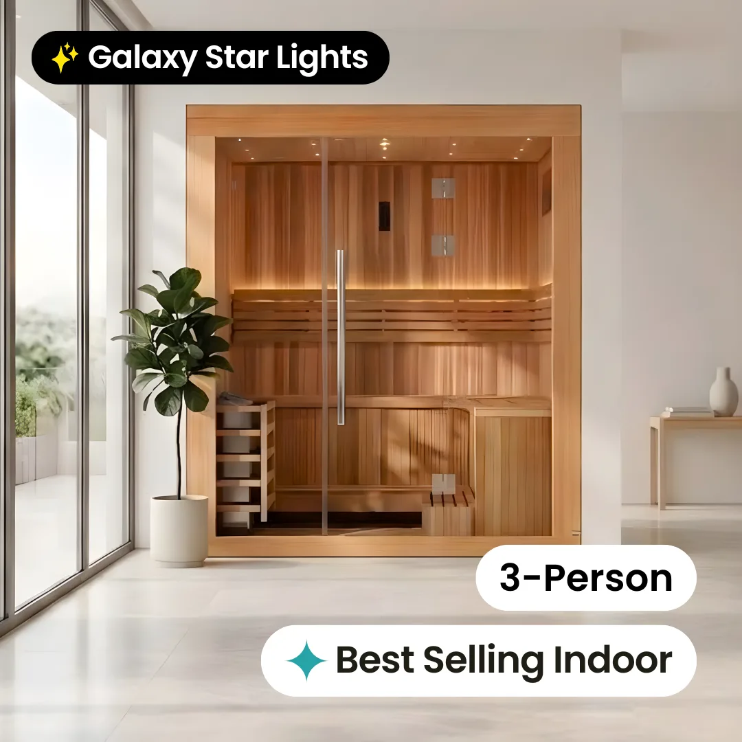 Ally King Traditional Indoor Sauna - 3 Person by Salus Saunas