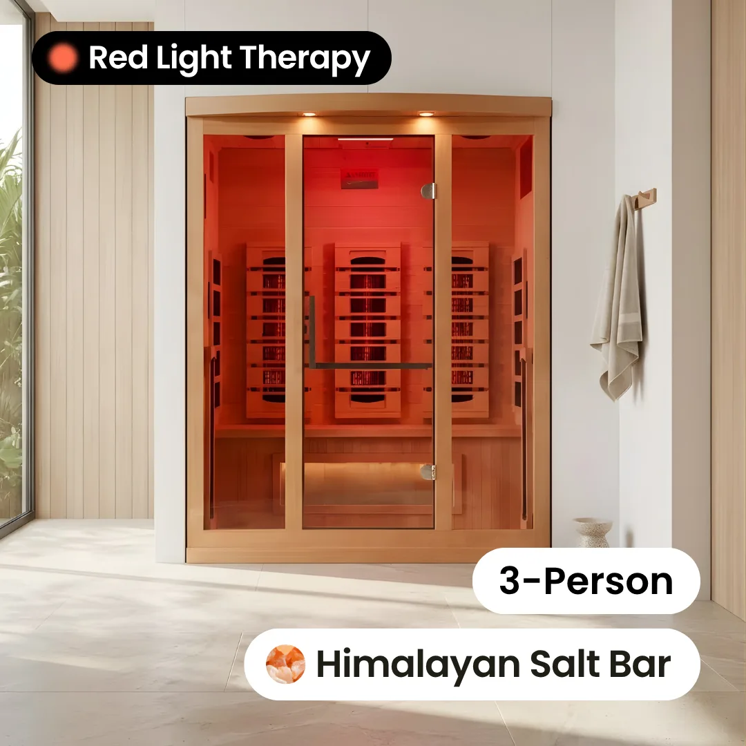 Element King Full Spectrum Infrared Indoor Sauna - 3 Person by Salus Saunas