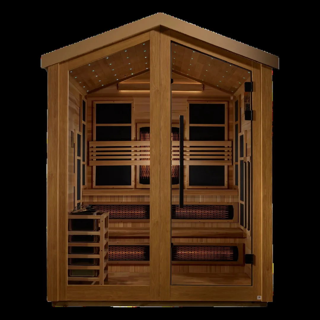 Elevation Hybrid Outdoor Sauna - 6 Person by Salus Saunas