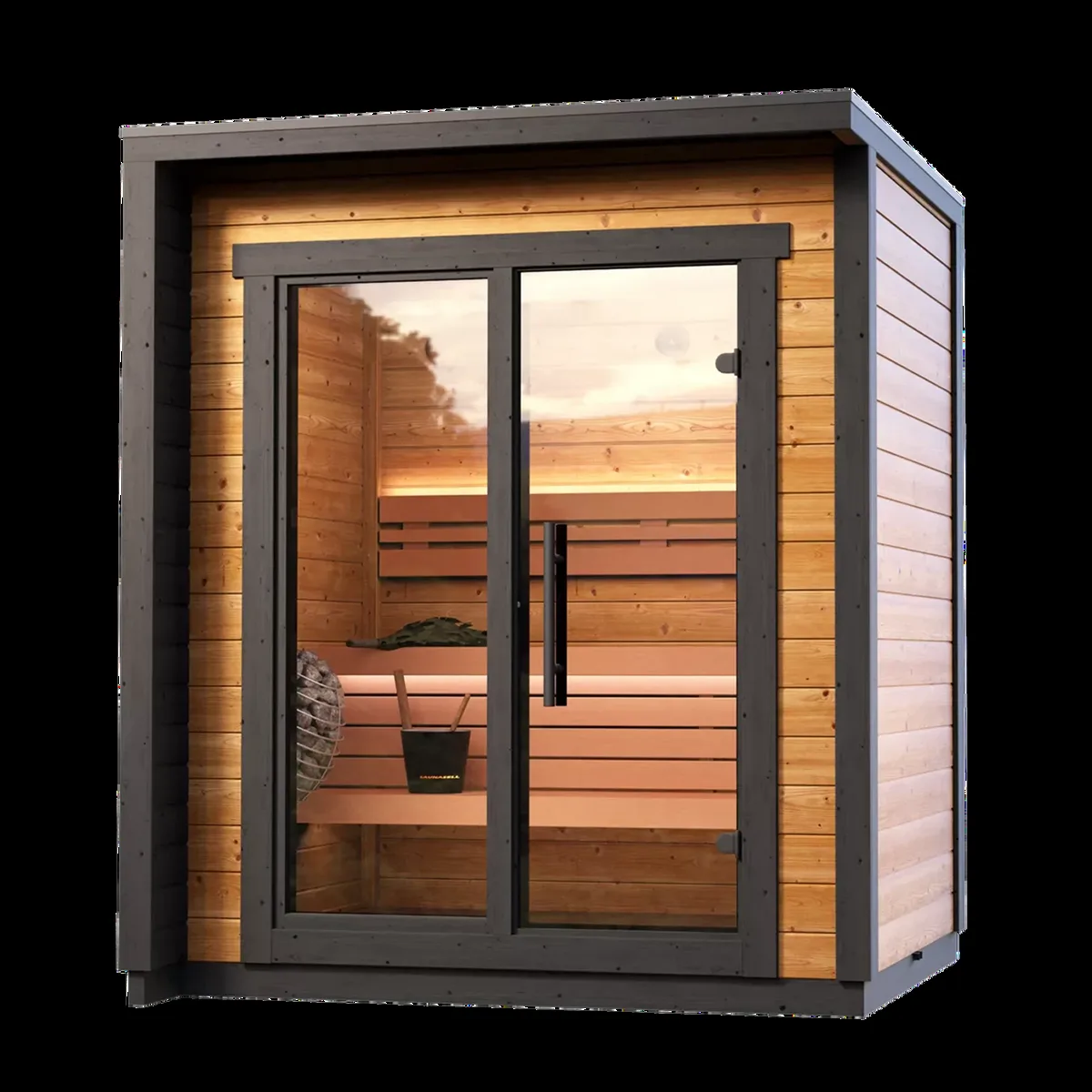 Flora Traditional Outdoor Luxury Sauna - 3 Person by Salus Saunas