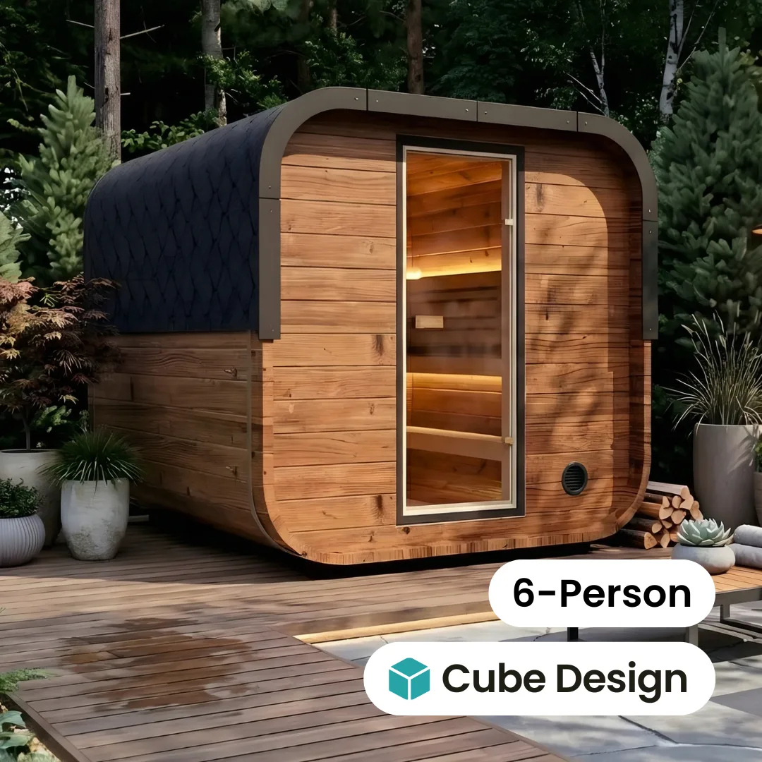 Grand Governor Traditional Outdoor Sauna - 6 Person by Salus Saunas