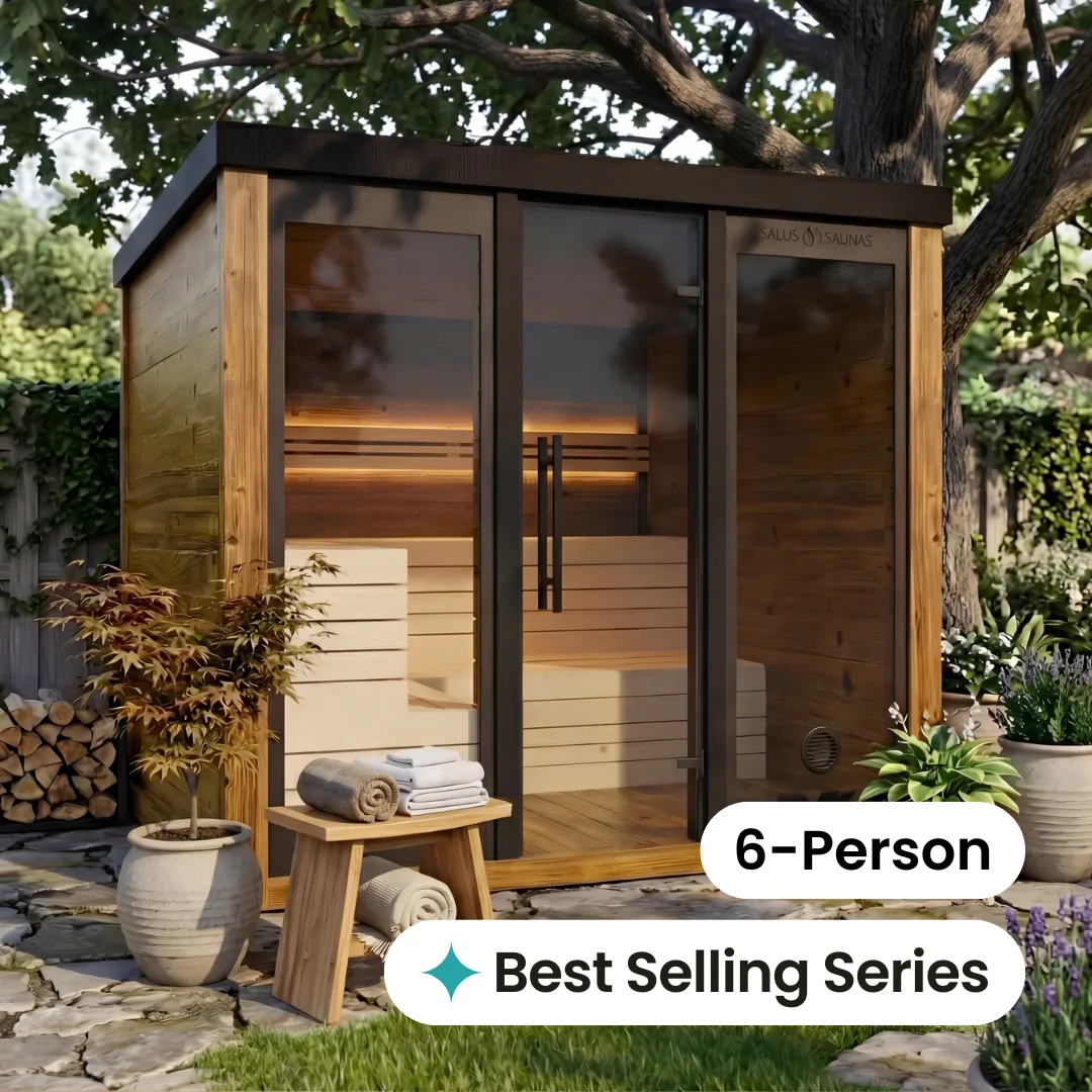 Grand Monarch II Traditional Outdoor Sauna - 6 Person by Salus Saunas