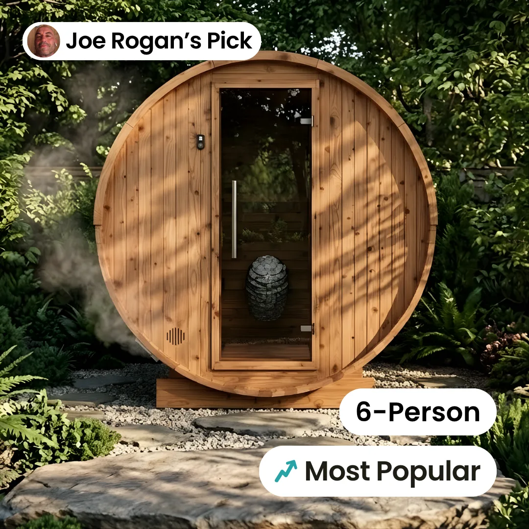 Horizon Traditional Outdoor Barrel Sauna - 6 Person by Salus Saunas