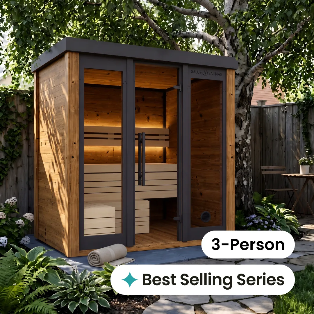 Monarch II Traditional Outdoor Sauna - 3 Person by Salus Saunas