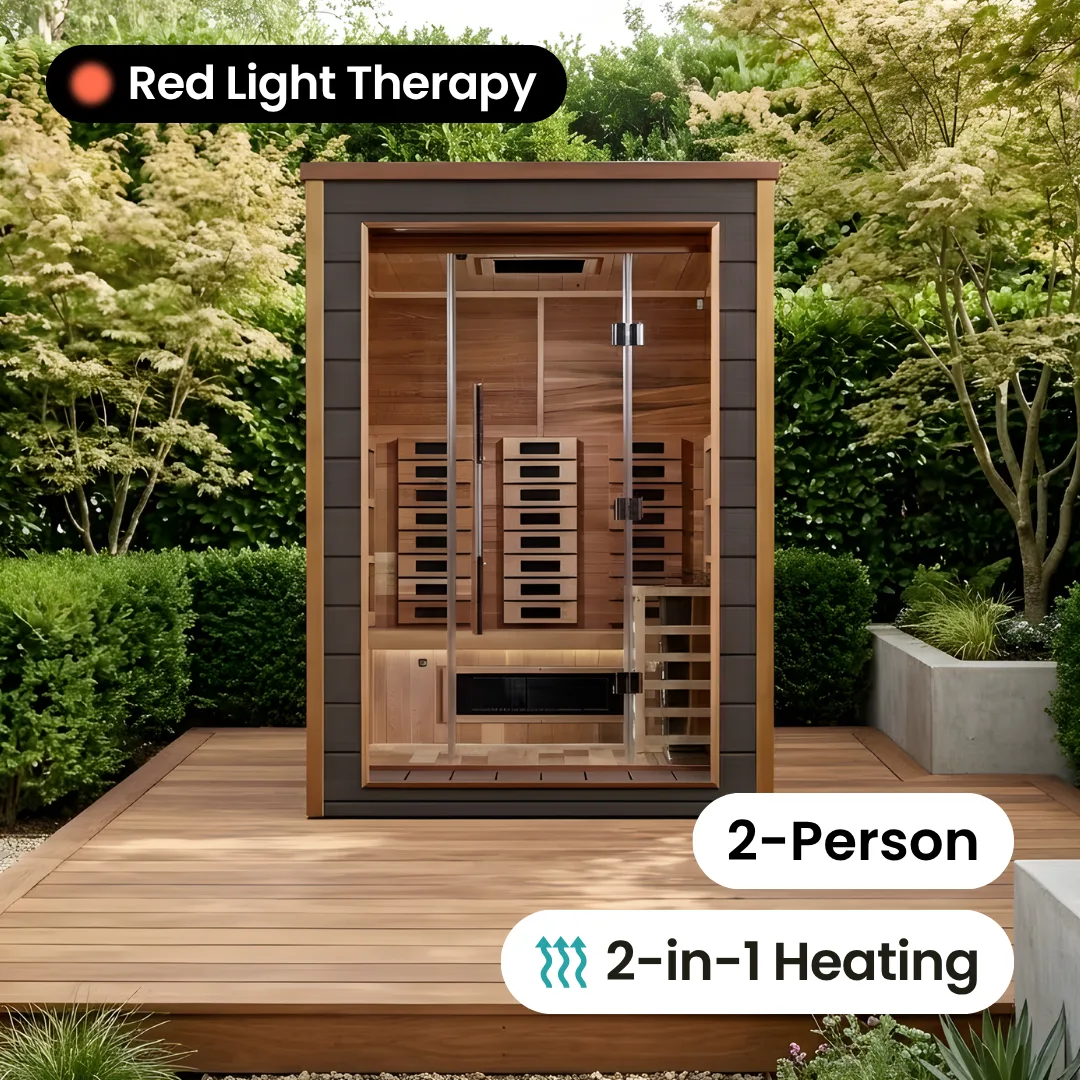 Renew Hybrid Outdoor Sauna - 2 Person by Salus Saunas