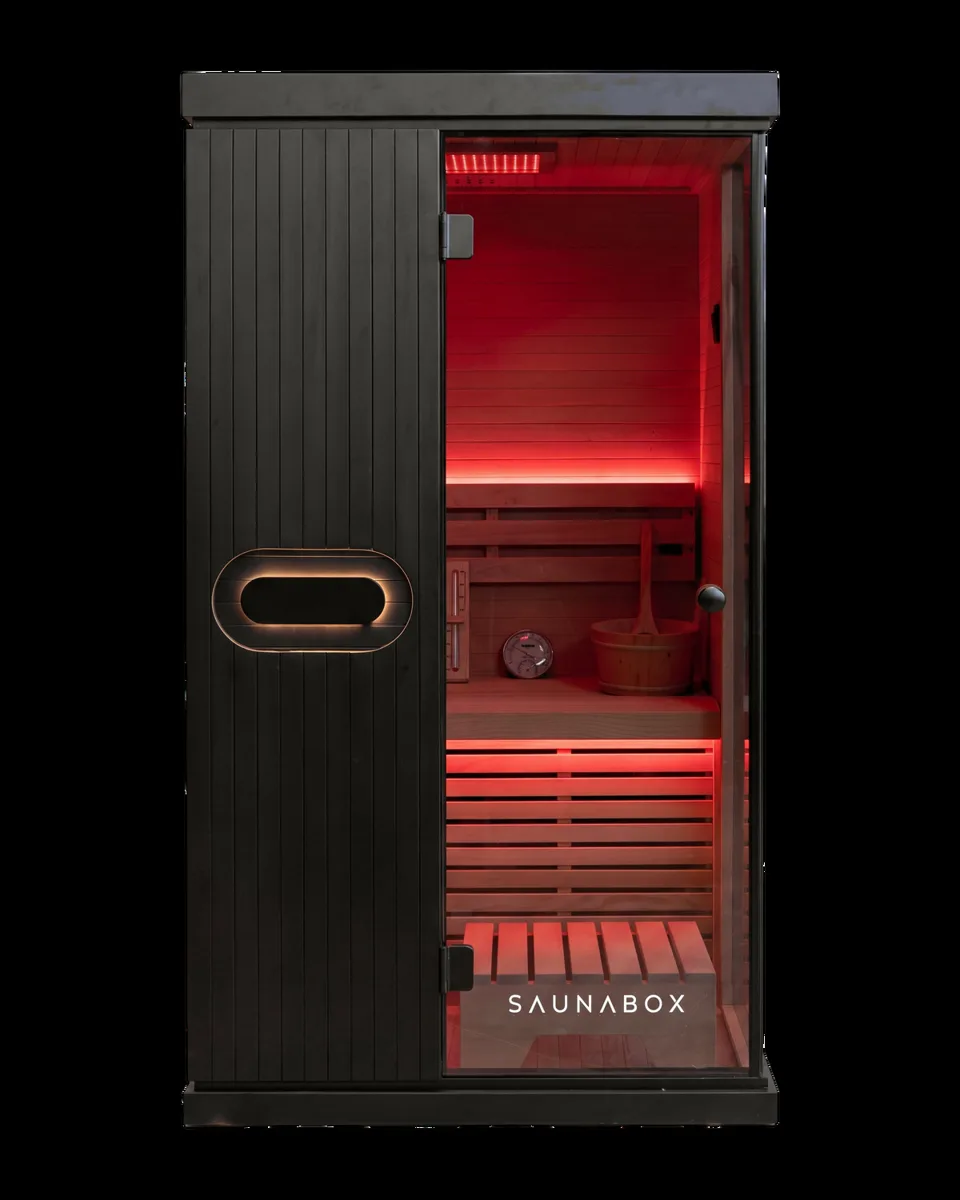 SaunaBox® Forge Indoor 1-Person: Traditional Finnish Sauna by SAUNABOX