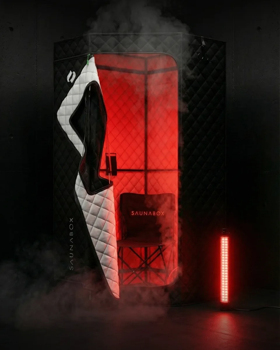 SaunaBox® SmartSteam Pro With Red-Light Therapy by SAUNABOX